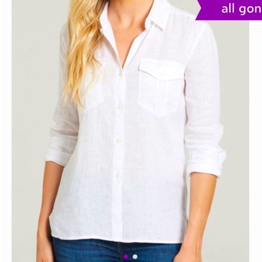 UNTUCKit White Button-Down Linen Shirt